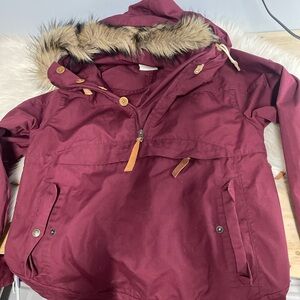 Fjallraven Anorak with Faux Fur Trim